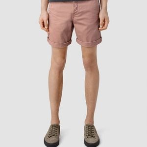 All Saints Men Mitre Red Shorts
